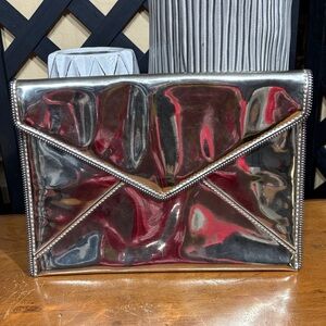 Rebecca Minkoff Metallic Silver Clutch